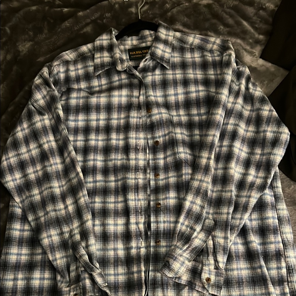Plaid Button-Up Shirt